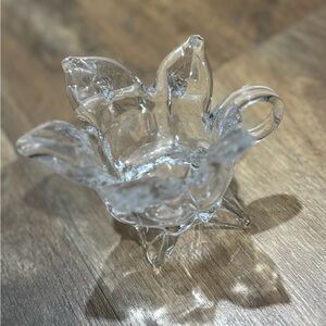 Elegant Clear Glass Decorative Candle Holder
